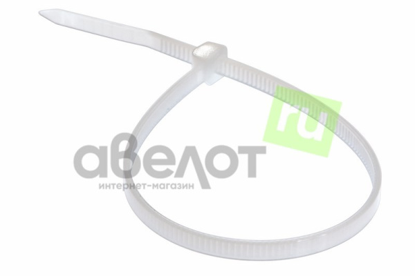 Стяжка(хомут) кабельная нейлоновая 300х3.6, белый, упаковка 100штук, Rexant 07-0300