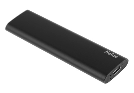 Внешний SSD диск USB3.2 Type-C 2Tb Netac Z SLIM (NT01ZSLIM-002T-32BK) черный,алюминий