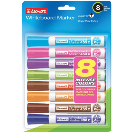 Набор маркеров для доски LUXOR "450C" 8цв. 3650F/8BC