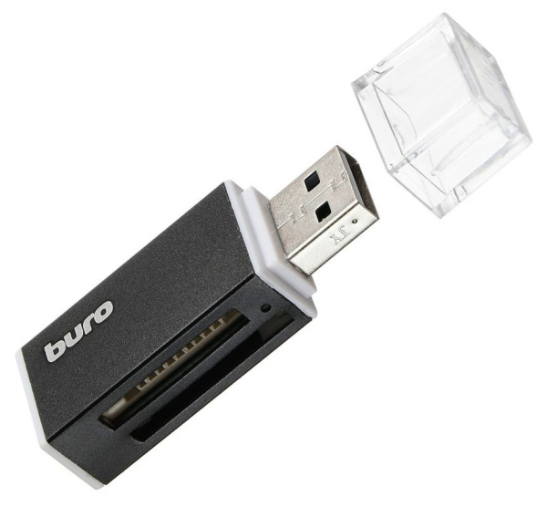 Картридер внешний Buro BU-CR-3104 черный USB2.0 CF/SD/microSD/MS/MMC