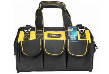 Сумка для инструментов Deli DL430113  310 x 170 x 220мм, 14 карманов, плечевой ремень, ткань Оксфорд