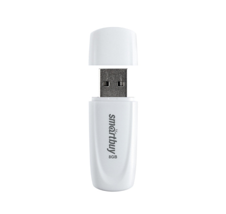Флеш-накопитель USB2.0 8GB SmartBuy Scout (SB008GB2SCW) белый