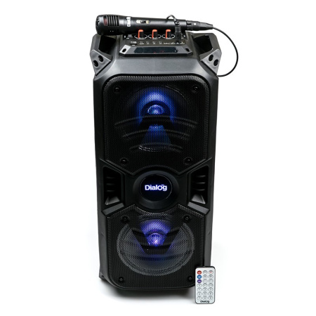 Портативная колонка Dialog AO-11 26вт. Bluetooth, FM, USB, SD, LED, караоке с микрофоном