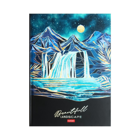 Бизнес-Блокнот Hatber А4 80л "Золотые склоны гор" (80ББ4лофВ1_30343)