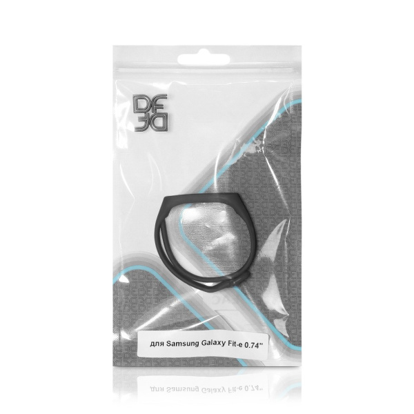 Ремешок классический силиконовый для Samsung Galaxy Fit-e 0.74” DF sClassicband-02 (black)
