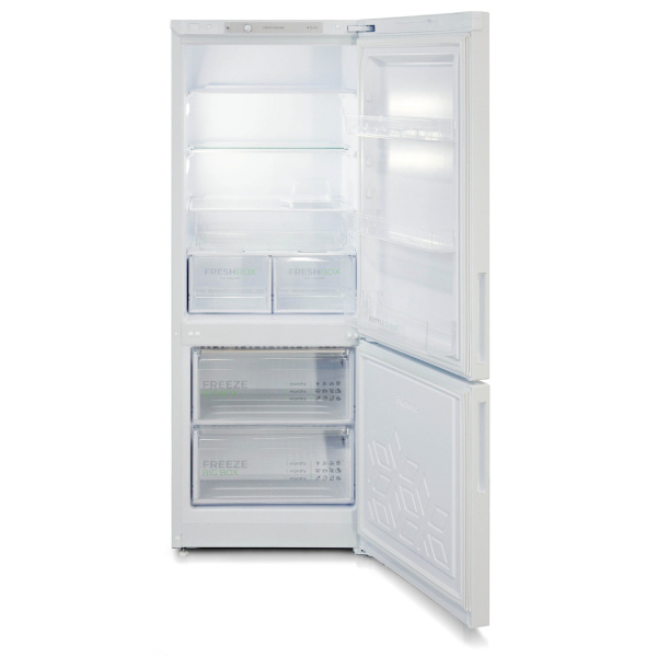 Холодильник Бирюса 6134 White, 2 камеры, 295/210/85л, 60x62.5x165, класс A, складная полка,выдвижной лоток