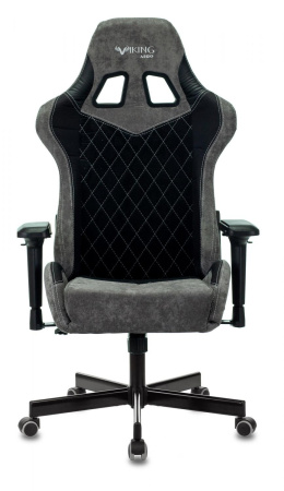 Кресло игровое Zombie VIKING 7 KNIGHT Fabric черный текстиль/эко.кожа с подголов. крестовина металл