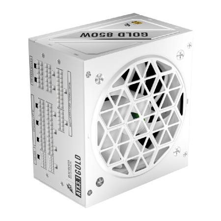 Блок питания 850Вт 1STPLAYER NGDP 850W White (APFC,120мм,3PCI-E,12VHPWR,8SATA,80+Gold,модульный,белый)[HA-850BA4-WH]