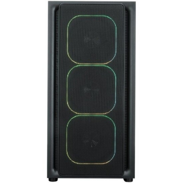 Корпус mATX Б_БП XASTRA A411M 4ARGB-FG Black (USB3.0,Audio,TG,черный,Mesh,4х120мм FRGB,CPU Cooler до 165мм, VGA до 340мм)