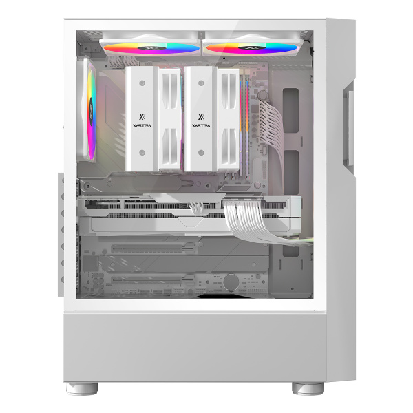 Корпус ATX Б_БП XASTRA A302 4FRGB White (USB3.0,Audio,TG,белый,4х120мм FRGB)[A302-WH-FC120FRGB-4F-GL]