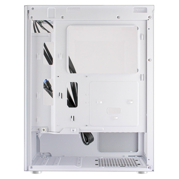 Корпус ATX Б_БП Ginzzu CL110 (USB3.0,Audio,белый,"стеклянный куб")