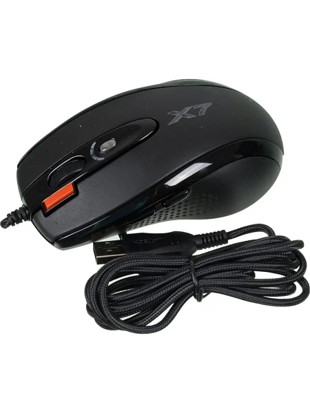 Игровая мышь USB A4Tech XL-750BK лазерная 3600dpi, кабель 1.8м, Black