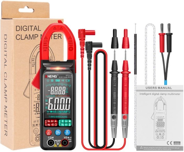 Токовые клещи Aneng ST212, AC/DC 400A, 2*AAA