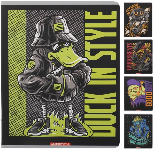 Тетрадь 48л. кл. "Плохиши" КанцБиз, ассорти (13065/5)