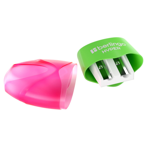 Точилка Berlingo "Hyper" 2 отверстия, с контейнером (BBp_15021)