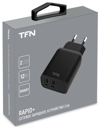 Зарядное_устройство - USB_2x2.4A TFN RAPID 12W black