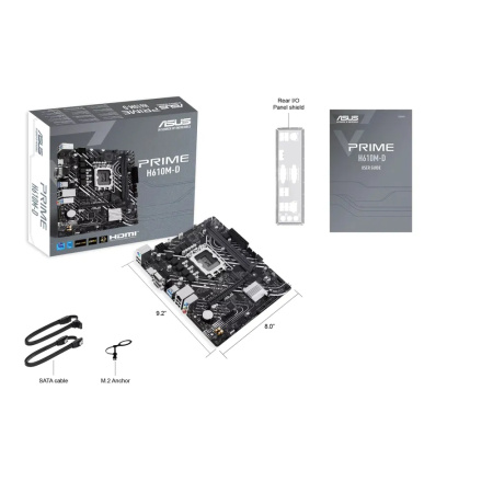 Мат.плата S1700 H610 Asus PRIME H610M-D (mATX,2DDR5,M.2,PCI-E16,PCI-E,4SATA3,VGA,HDMI,COM,PC5600)