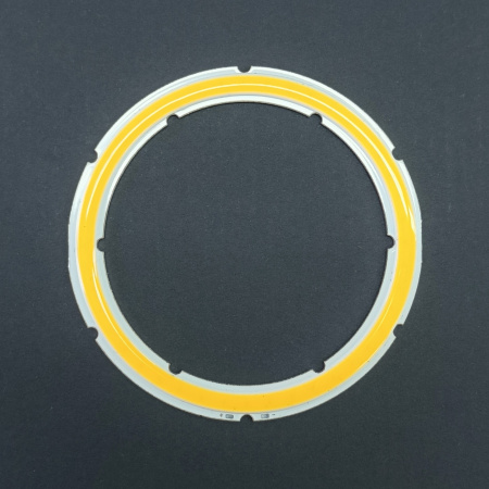 Светодиод COB кольцо  D80d/64мм, DC 12в, 8.5вт, белый теплый, 3000..3500K