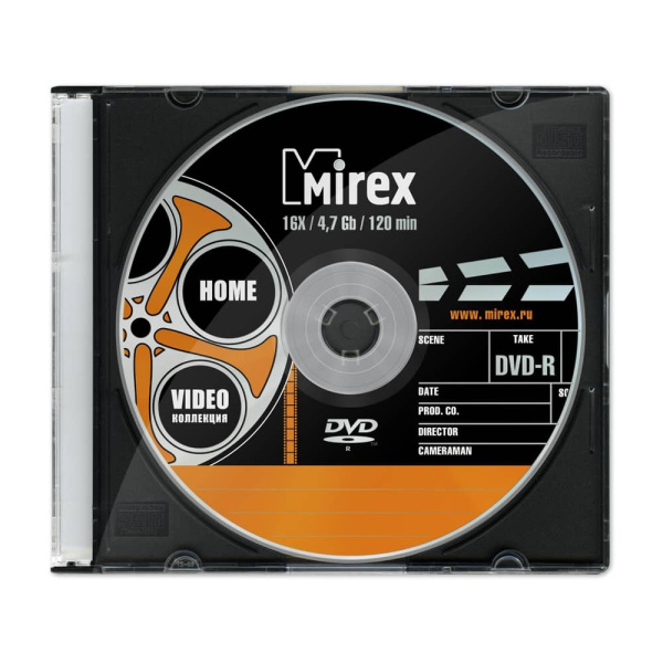 DVD-R Mirex Видеоколлекция 16X 4,7GB Slim case (1/50)(UL130006A1S)