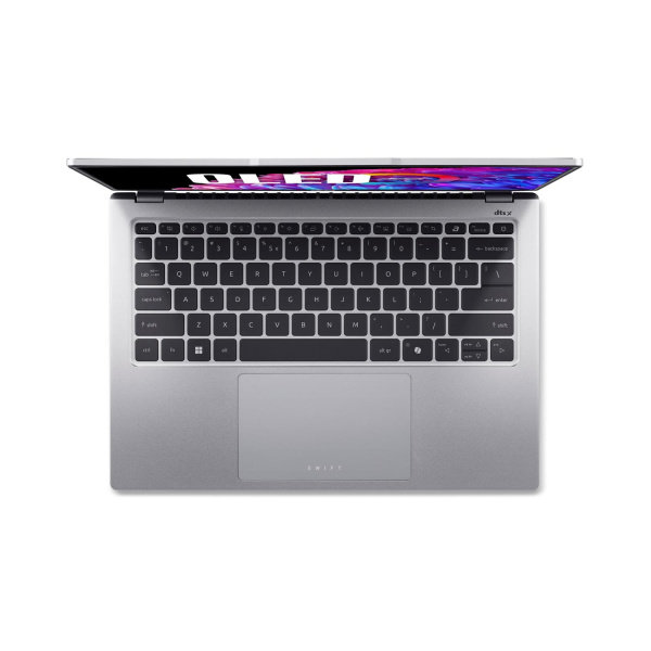 Ноутбук Acer Swift Go 14 SFG14-73-56KL Intel Core Ultra 5 125H/16Gb (soldered D5)/SSD512Gb/UMA/14"/OLED/WQXGA+/2880x1800/90Hz/NoOS/Silver/1.25kg