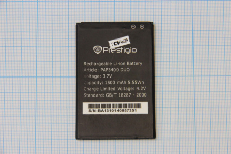 АКБ (аккумулятор) Prestigio PAP 3400 DUO 3.7V 1500mAh