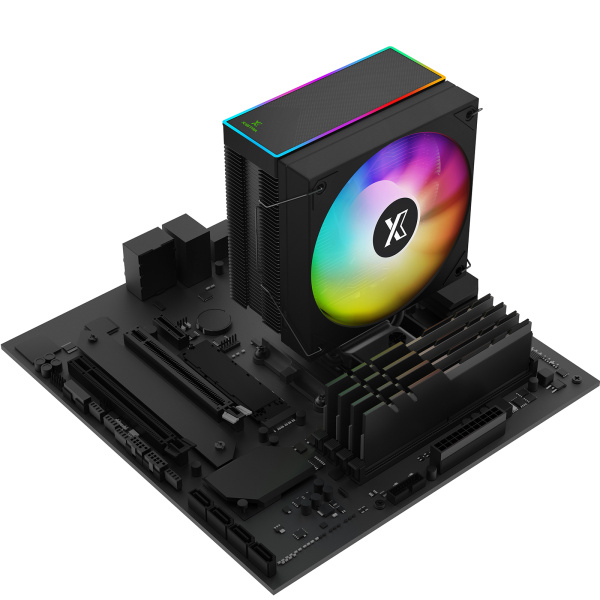 Кулер S115х/1200/1700/1851/AMx XASTRA AR400 ARGB BK (220W/120mm/800-1800rpm/ARGB/4 тепл.трубки)