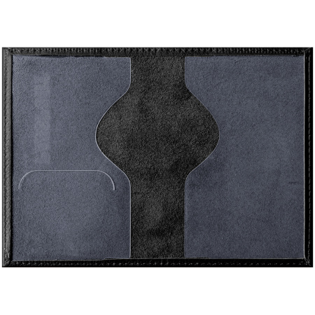 Обложка для паспорта OfficeSpace "Промо", кожа, черный (254228)