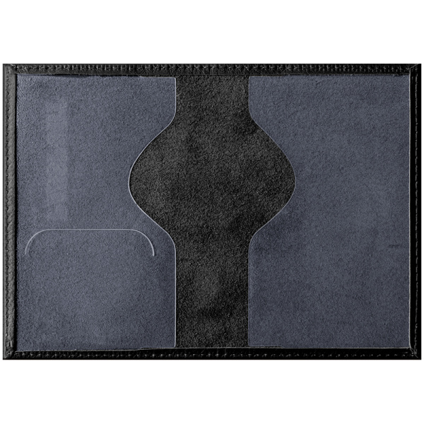 Обложка для паспорта OfficeSpace "Промо", кожа, черный (254228)