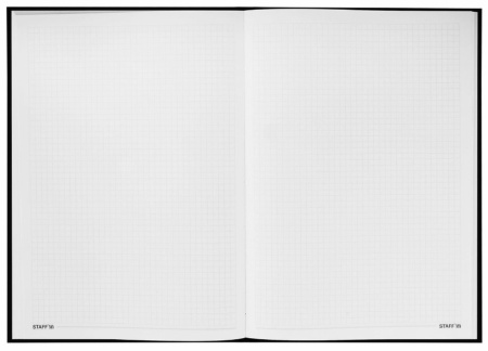 Блокнот STAFF 205х290мм А4, 80л, твердый, клетка, Black, 114403