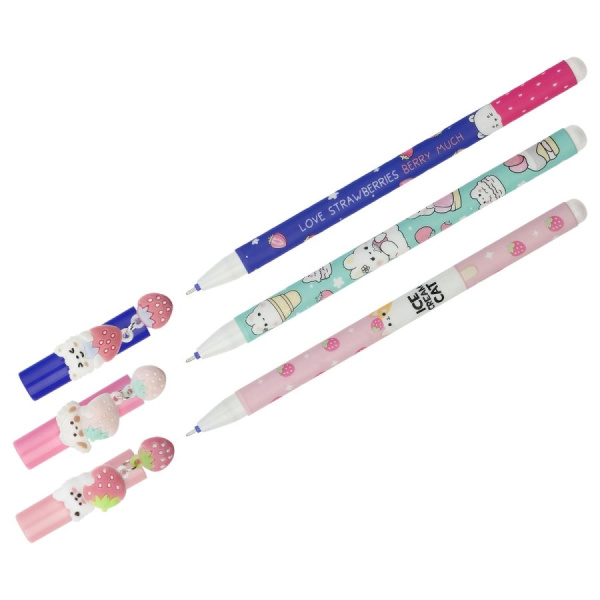 Ручка пиши-стирай MESHU "Friendsberry" гелевая, синяя, 0,5мм (MS_55631)