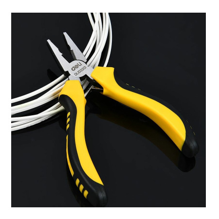 Плоскогубцы 115мм, Deli DL103201, двухкомпонентная рукоять