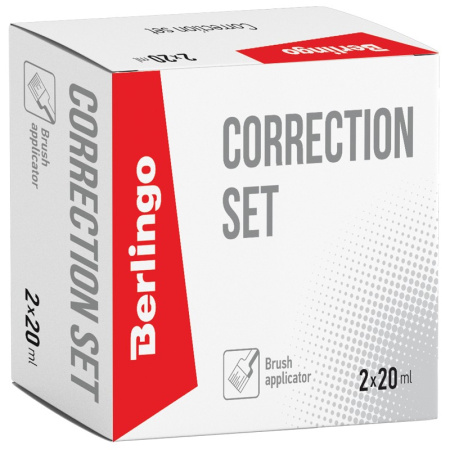 Корректирующая жидкость BERLINGO+разбавитель 2*20мл (KR-230/251)