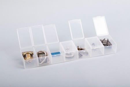 Коробка для шв. принадл. "Gamma" ОМ-148 пластик 28.3 x 6.2 x 3.3 см прозрачная