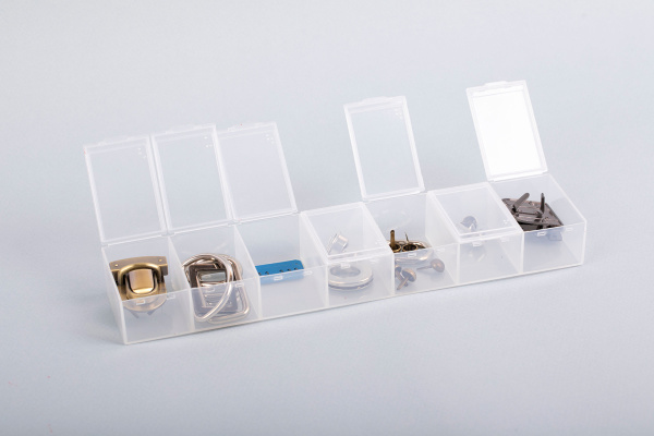 Коробка для шв. принадл. "Gamma" ОМ-148 пластик 28.3 x 6.2 x 3.3 см прозрачная