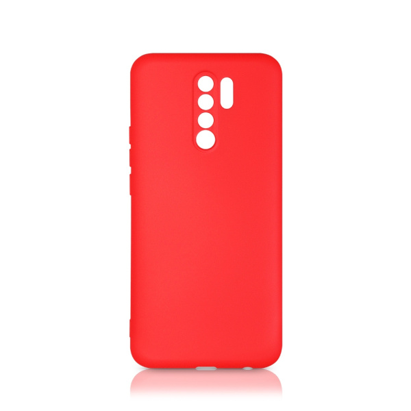 Накладка для Xiaomi Redmi 9 Zibelino Soft Matte красный,защита камеры (ZSM-XIA-RDM-9-CAM-RED)