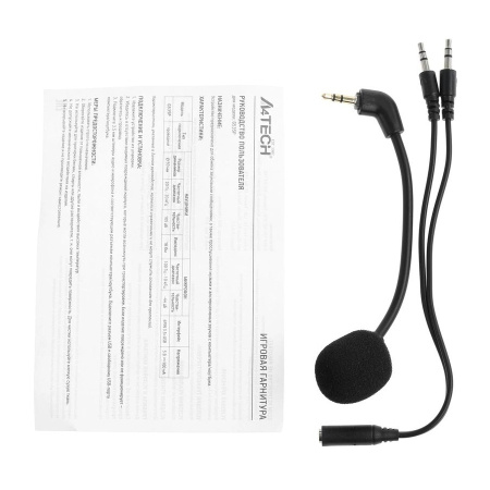 Игровая гарнитура A4Tech Bloody G535P мониторные кабель 2м, Black/Silver