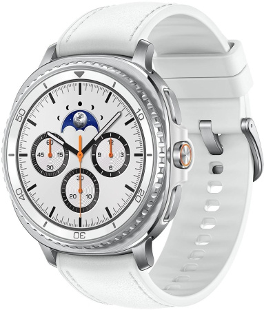 Смарт-часы Samsung Galaxy Watch 8 Classic LTE Watch 8 Classic 46мм 1.34" Super AMOLED корп.серебристый рем.белый (SM-L505FZWACAU)