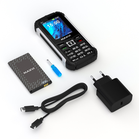 Сотовый Maxvi R11 Black 2sim/2.4"/320*240/microSD/1.3МП/Bt/2500мАч/моноблок