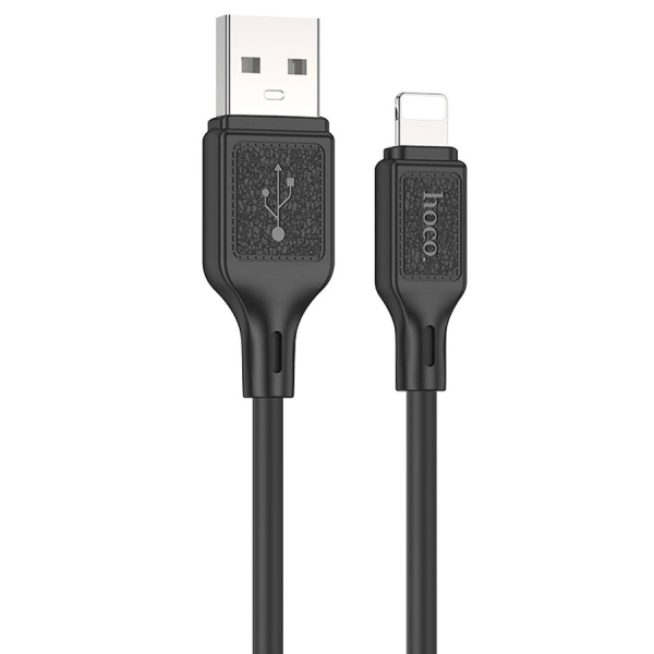 Кабель Lightning (m) - USB(m) HOCO X90, 1м, 2.4А силиконовый, черный