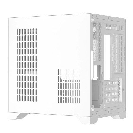 Корпус mATX Б_БП 1STPLAYER MEGAVIEW MV5-TP White (2*USB3.0, Audio, Window,белый,"стеклянный куб")[MV5-TP-WH]