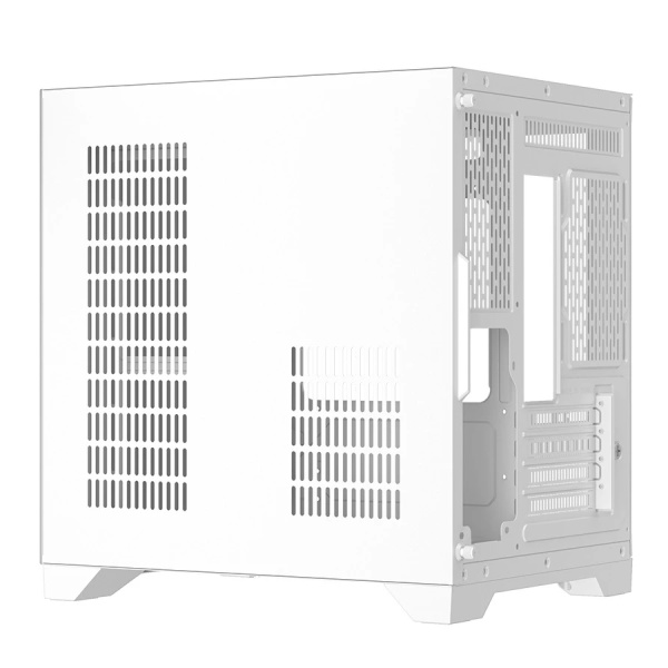 Корпус mATX Б_БП 1STPLAYER MEGAVIEW MV5-TP White (2*USB3.0, Audio, Window,белый,"стеклянный куб")[MV5-TP-WH]