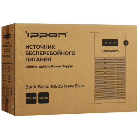ИБП Ippon Back Basic 1050S New Euro 600Вт 1050ВА черный