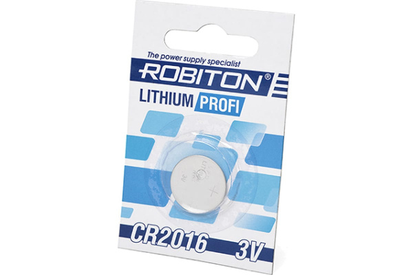 Батарейка CR2016 Robiton 1шт. /3В. литиевая (184)