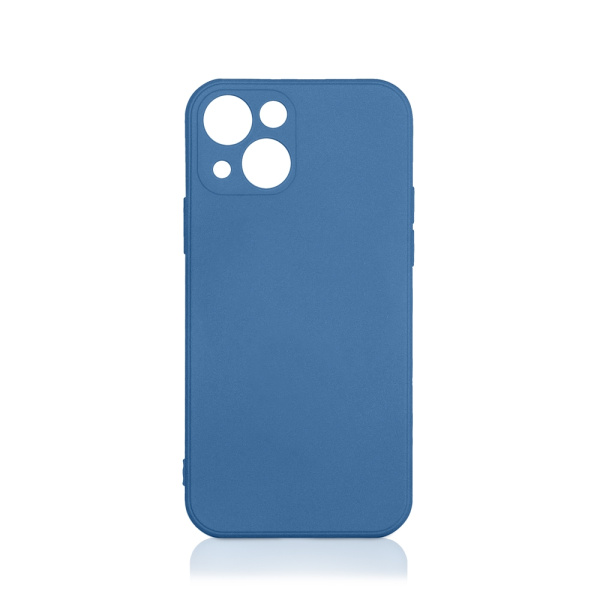Чехол силиконовый с микрофиброй для iPhone 13 mini DF iOriginal-09 (blue)