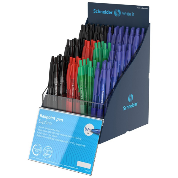 Ручка шариковая SCHNEIDER "Suprimo" ассорти, 1,0мм, автомат 304282
