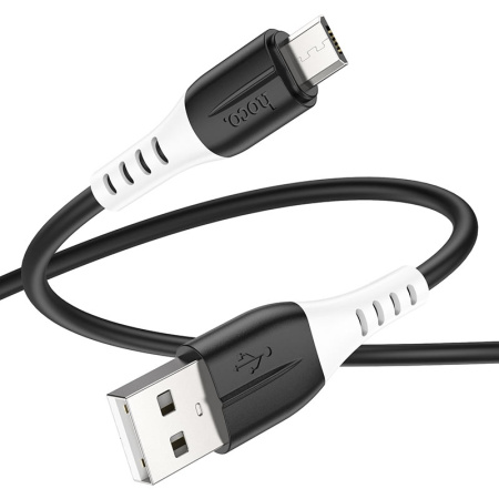 Кабель MicroUSB(m) - USB(m) Hoco X82 1м 2.4A силиконовый,черный