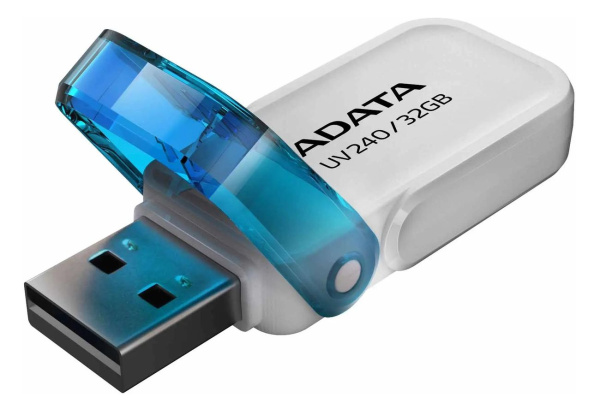 Флеш-накопитель USB2.0 32Gb A-DATA AUV240 AUV240-32G-RWH белый