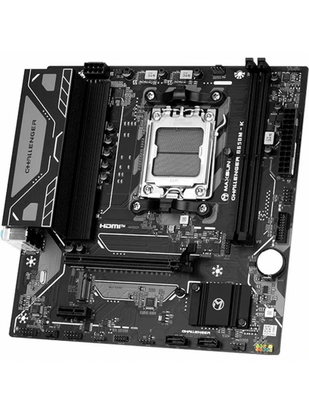 Мат.плата SocAM5 AMD B650 Maxsun MS-Challenger B650M-K (mATX,2DDR5,M.2,PCI-E16,PCI-E,HDMI,VGA,PC5200)