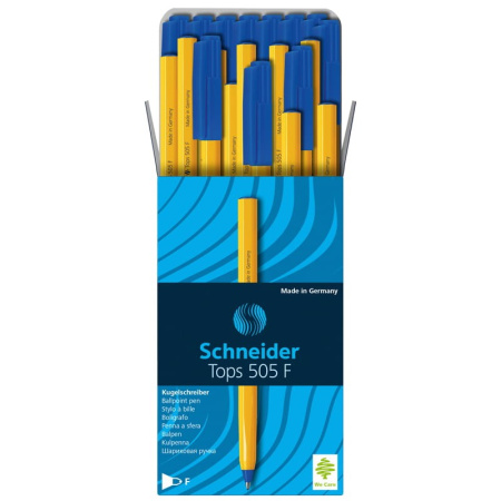Ручка шариковая SCHNEIDER Tops 505F синяя, 0,8мм., оранжевый корпус (150503) Ручка шариковая SCHNEIDER Tops 505F синяя, 0,8мм., оранжевый корпус (150503)