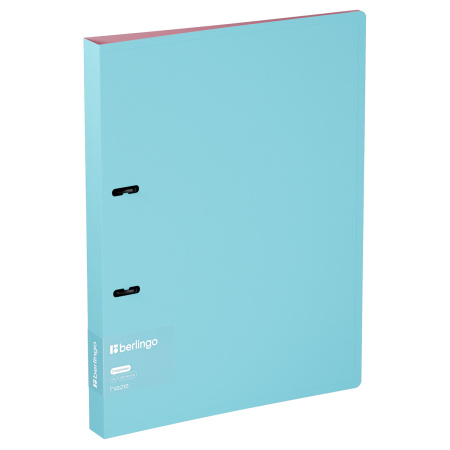 Папка 2 кольца BERLINGO "Haze", 24мм, 600мкм, голубая (RB4_2D921)